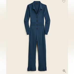J.Crew Ribbed Cropped Jumpsuit – Long Sleeve Button-Down Polo, 2X